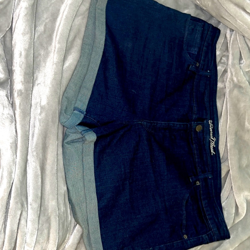 Plus size denim shorts